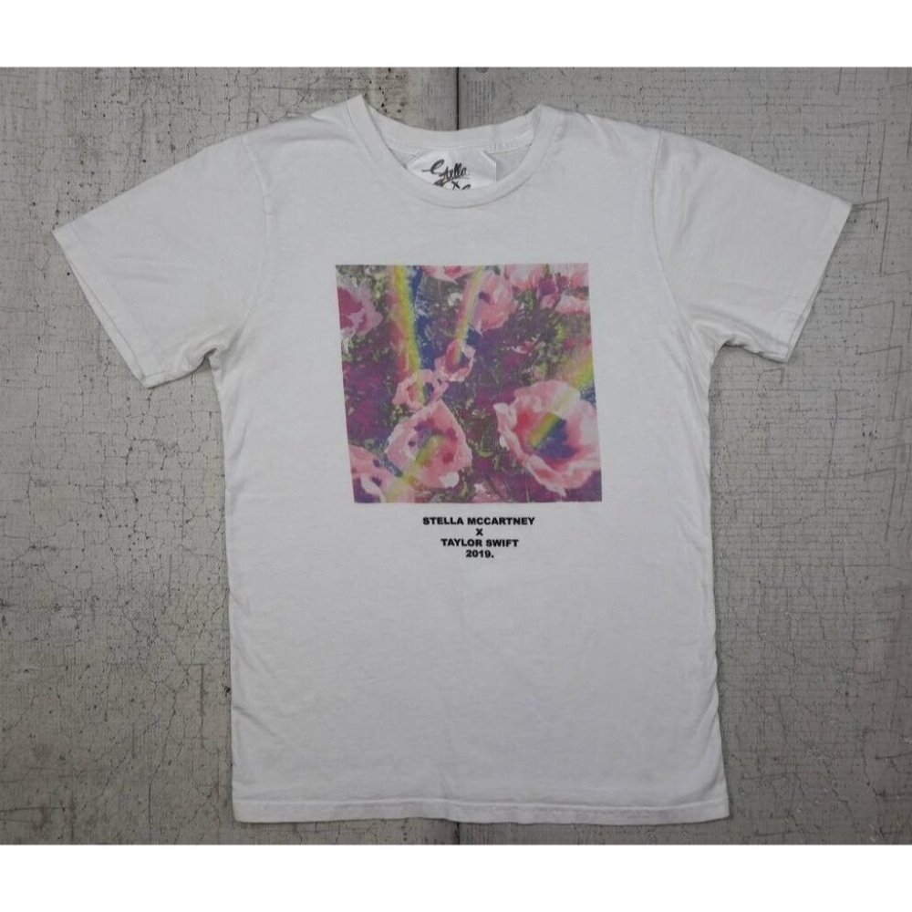 Stella McCartney X Taylor Swift T Shirt Flowers Polaroid 2019 Size Small